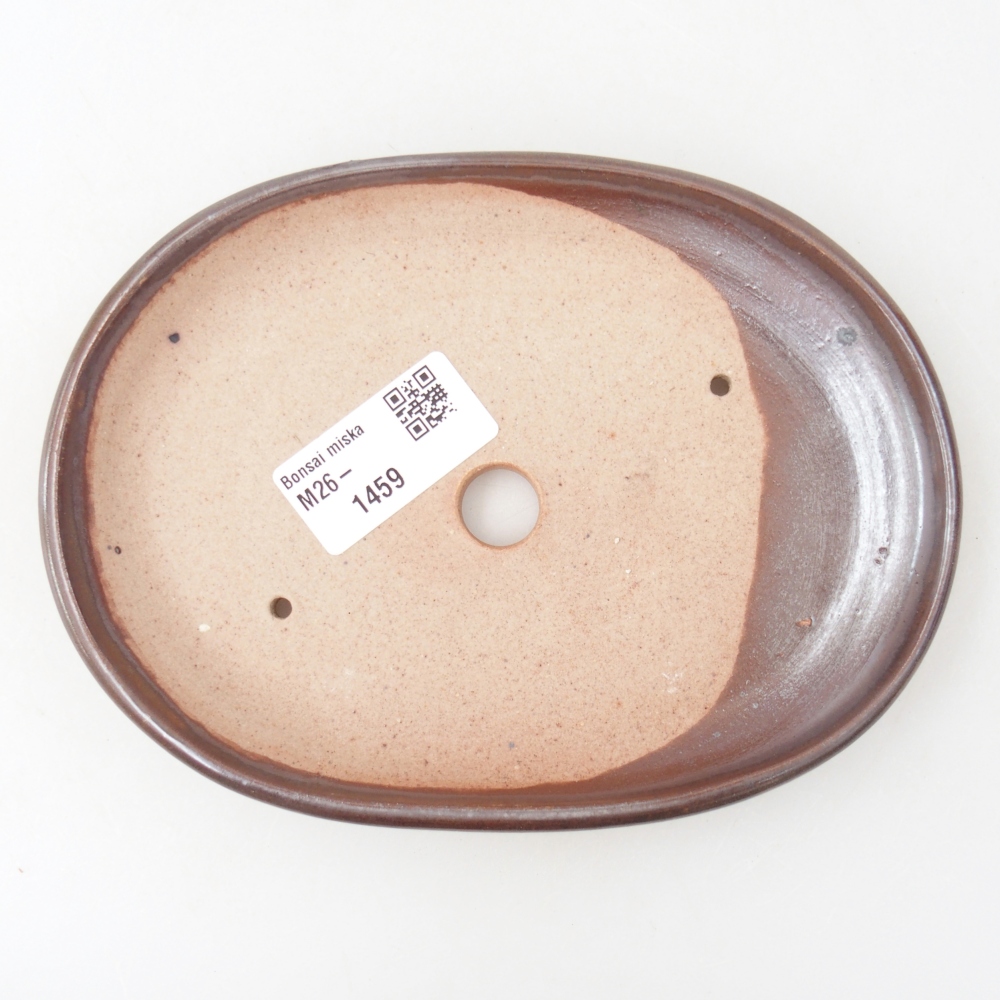 Ciotola per bonsai in ceramica 17 x 12,5 x 2 cm, marrone
