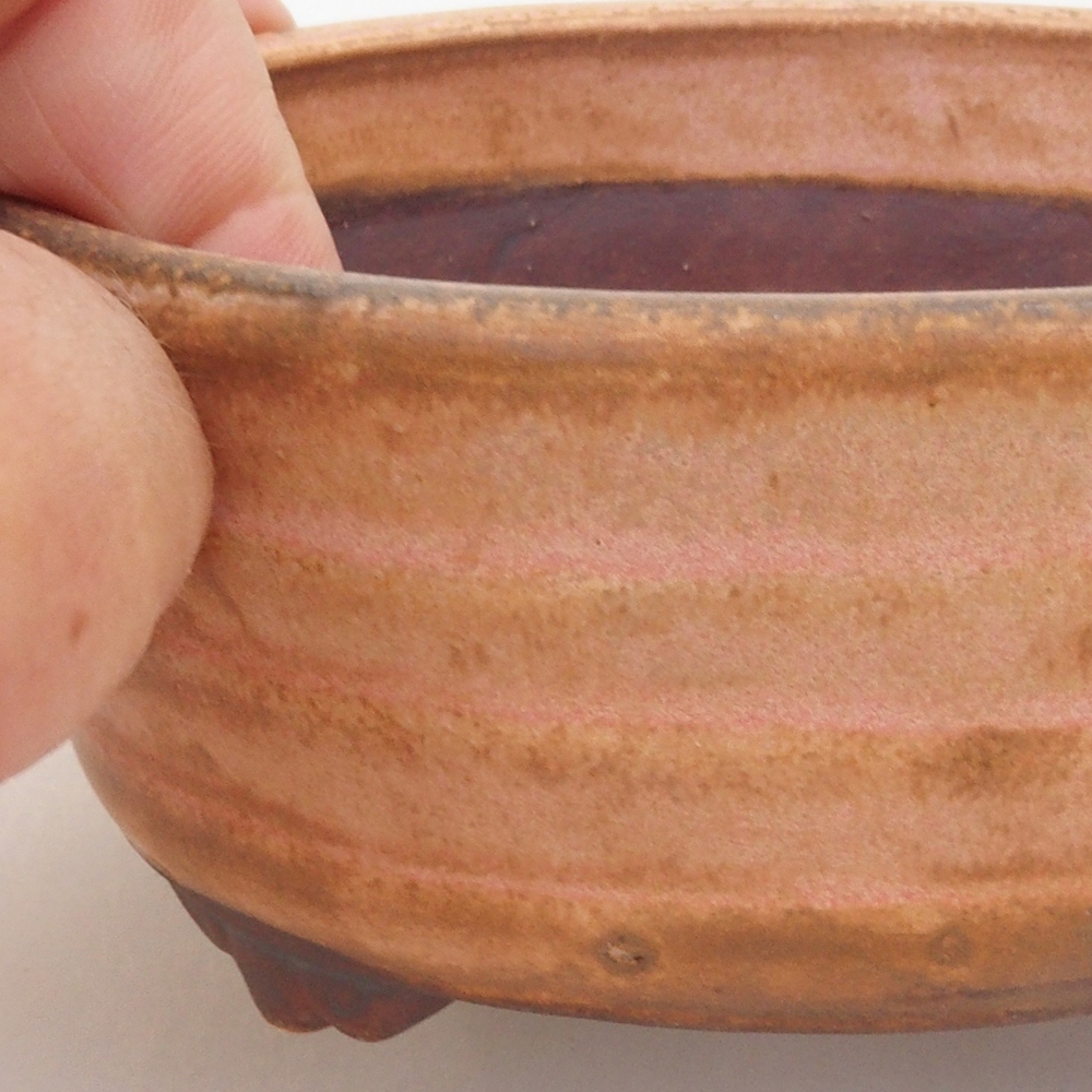Ciotola per bonsai in ceramica 10 x 8,5 x 4 cm, marrone