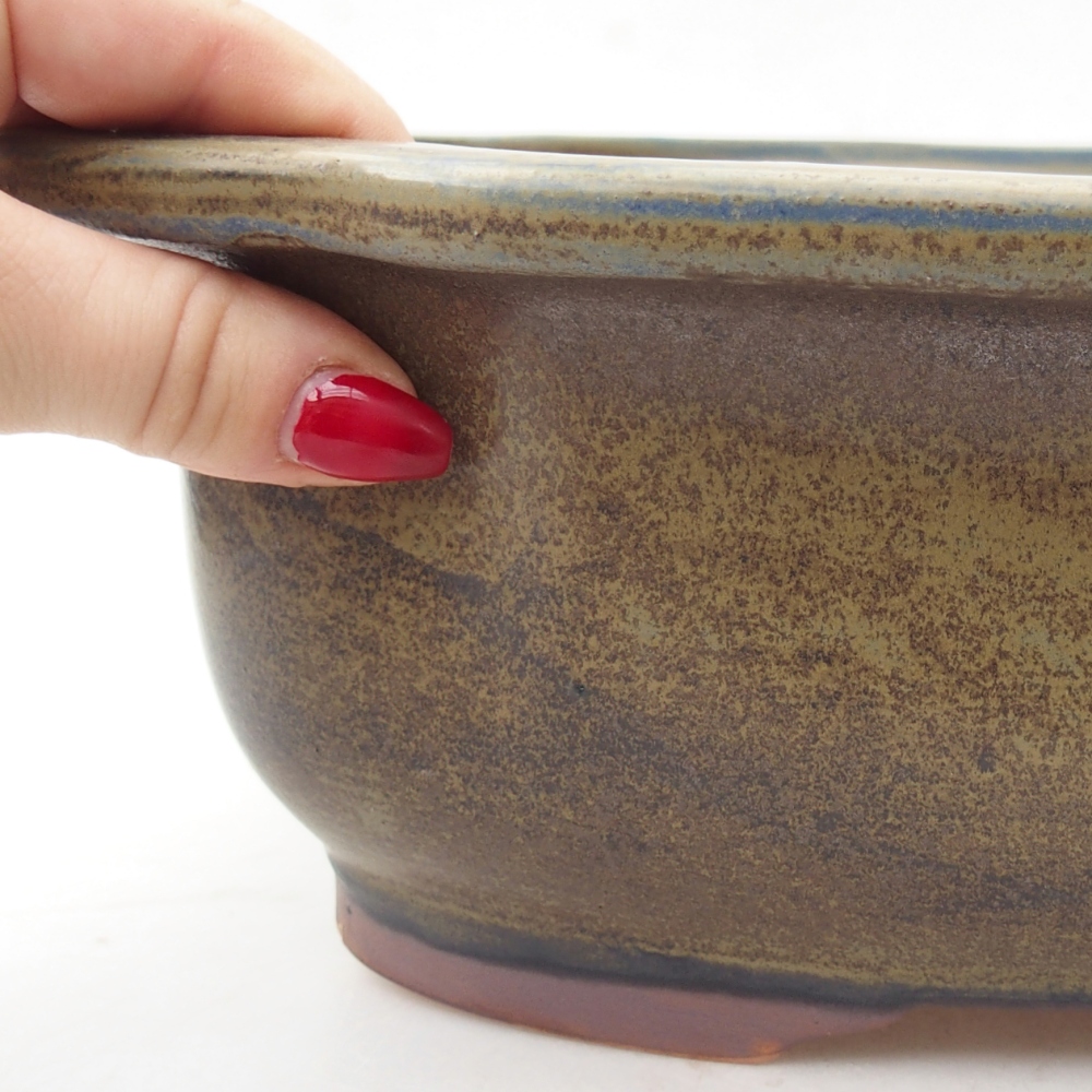 Ciotola bonsai in ceramica 30 x 25 x 10 cm, colore blu