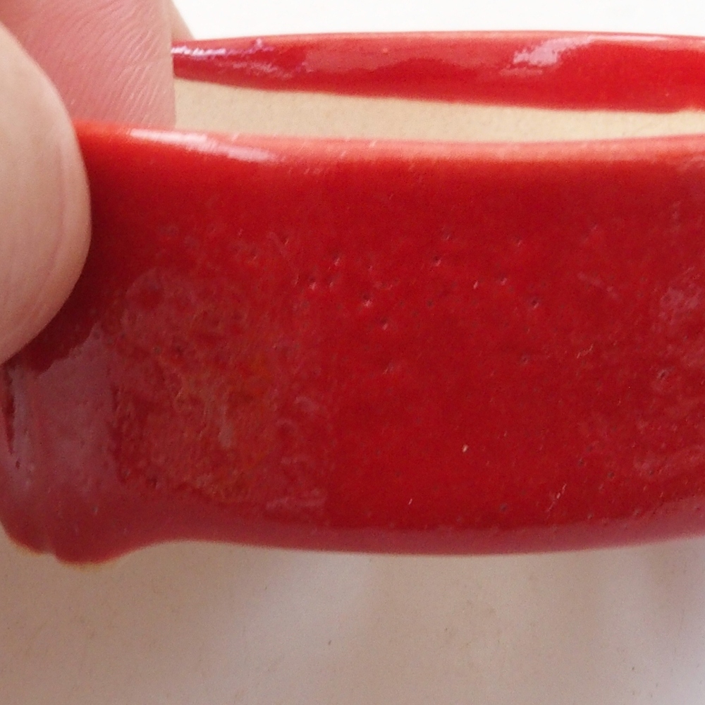 Mini bonsai 6,5 x 6,5 x 2,5 cm, colore rosso