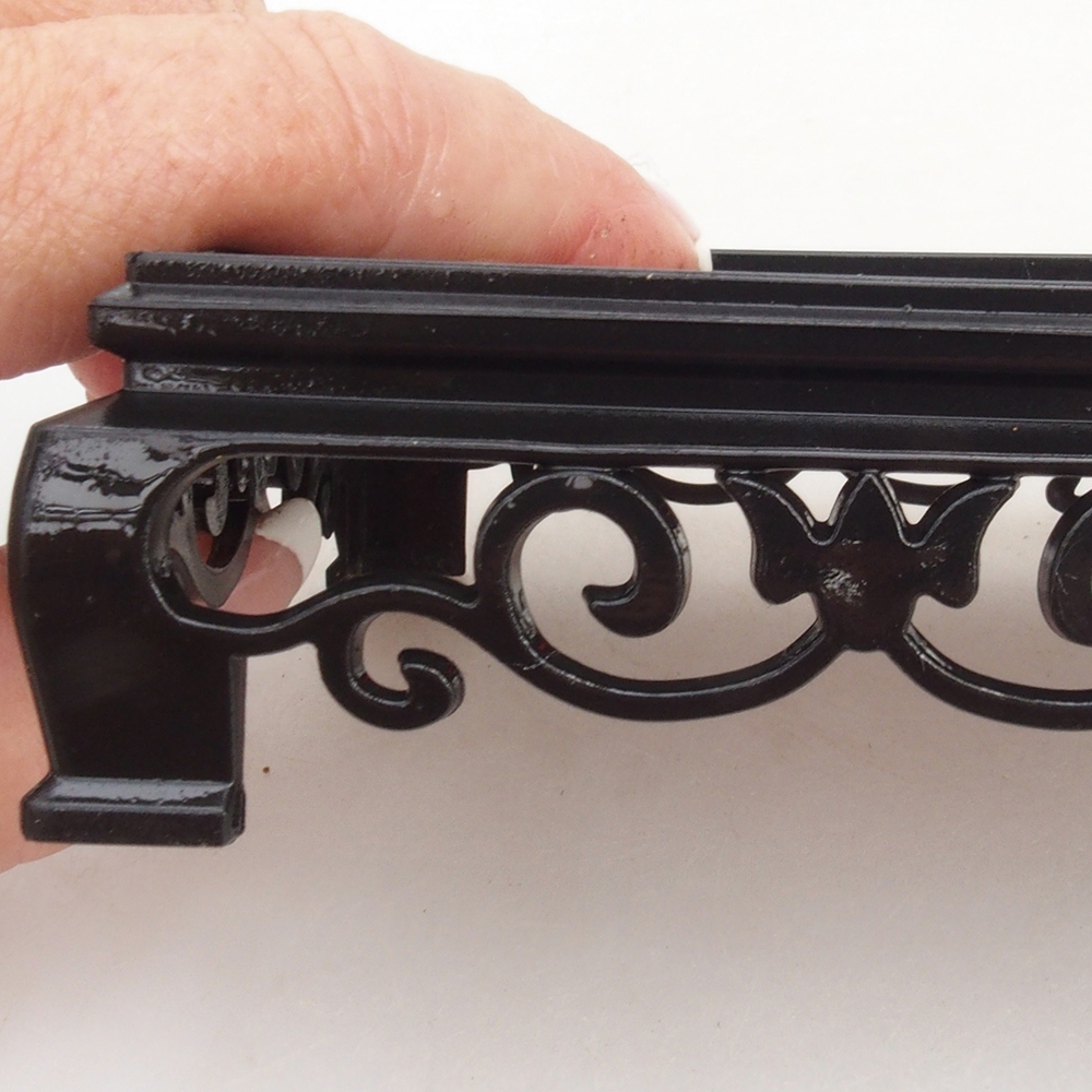 Tavolo bonsai rettangolo in plastica 15,5 x 10 x 3 cm, colore nero