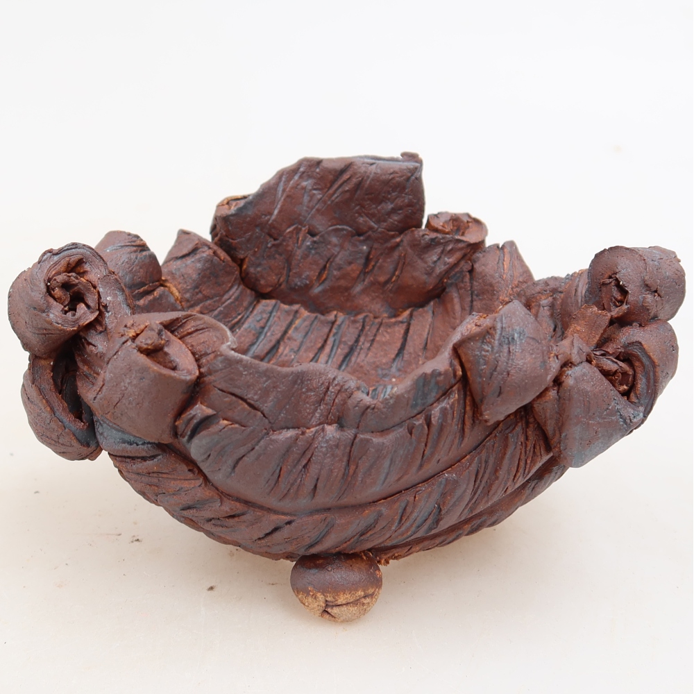 Guscio in ceramica  11 x 8 x 6,5 cm, colore marrone