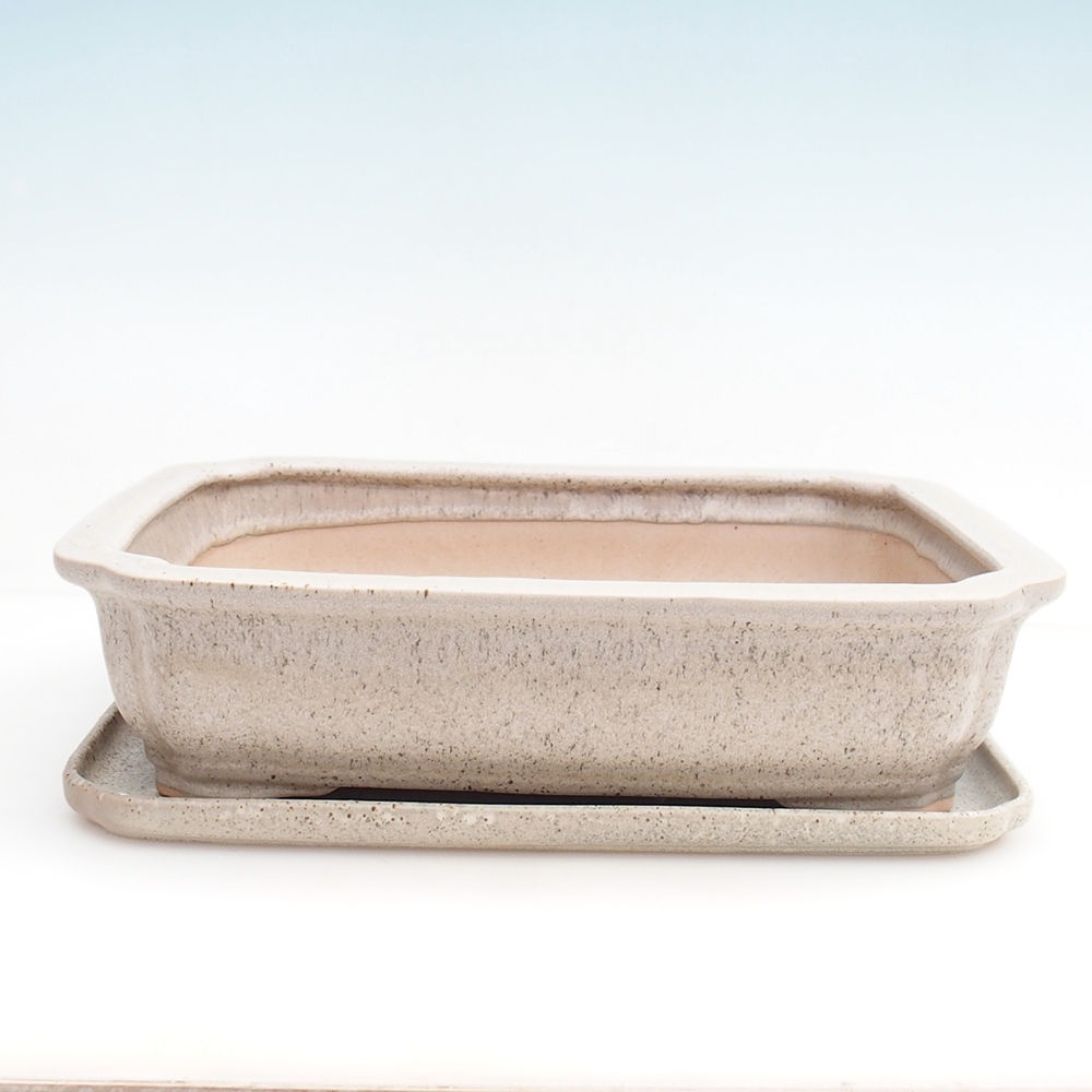 Ciotola bonsai + piattino H07 - 30 x 20,5 x 8 cm.