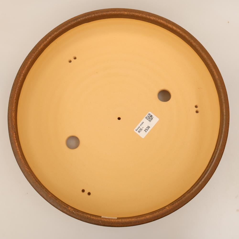 Vaso da bonsai in ceramica 31 x 31 x 7,5 cm, colore marrone