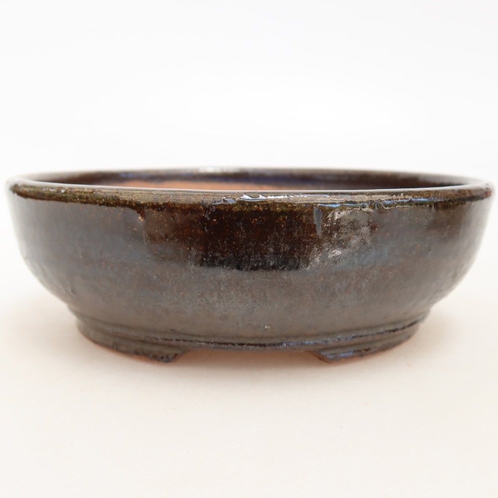 Ciotola per bonsai in ceramica 15,5 x 15,5 x 5 cm, marrone