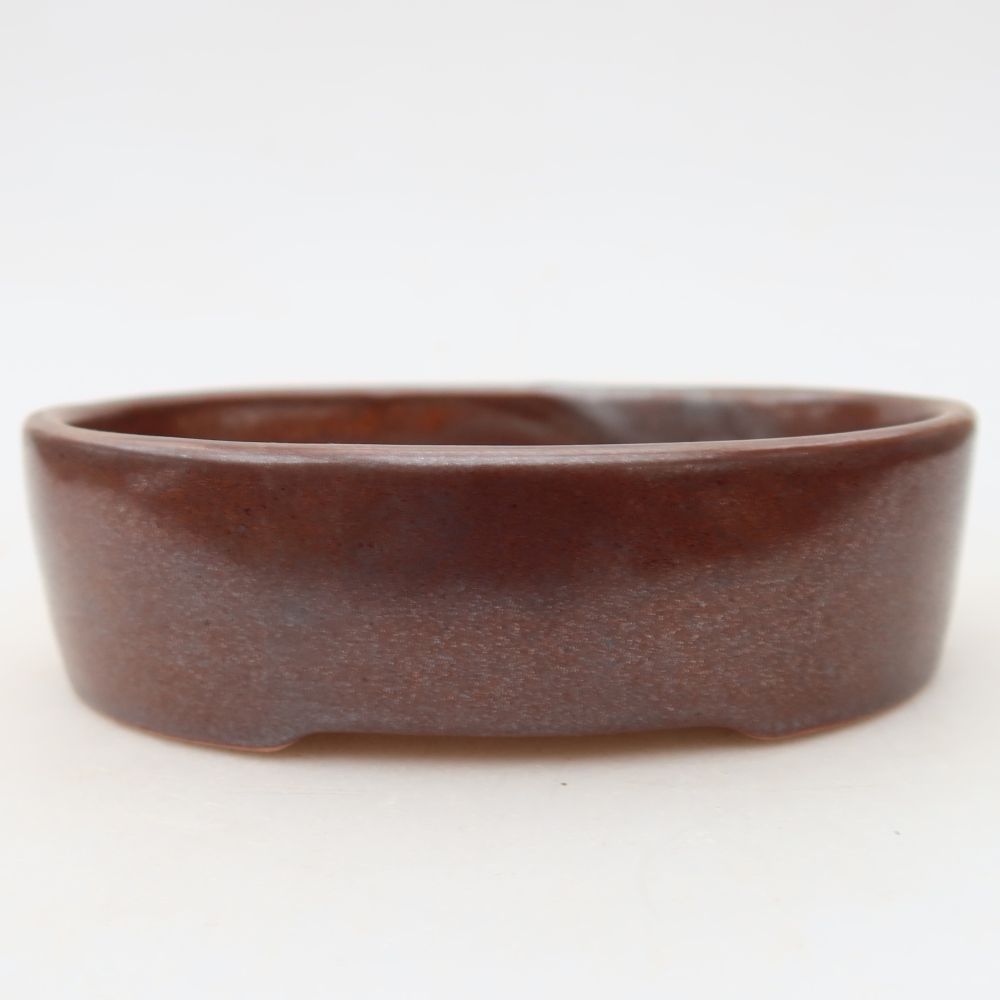 Ciotola per bonsai in ceramica 13 x 10 x 3,5 cm, marrone