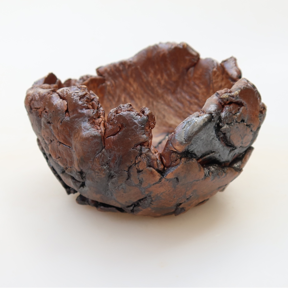 Guscio in ceramica 11 x 10 x 6 cm, colore marrone