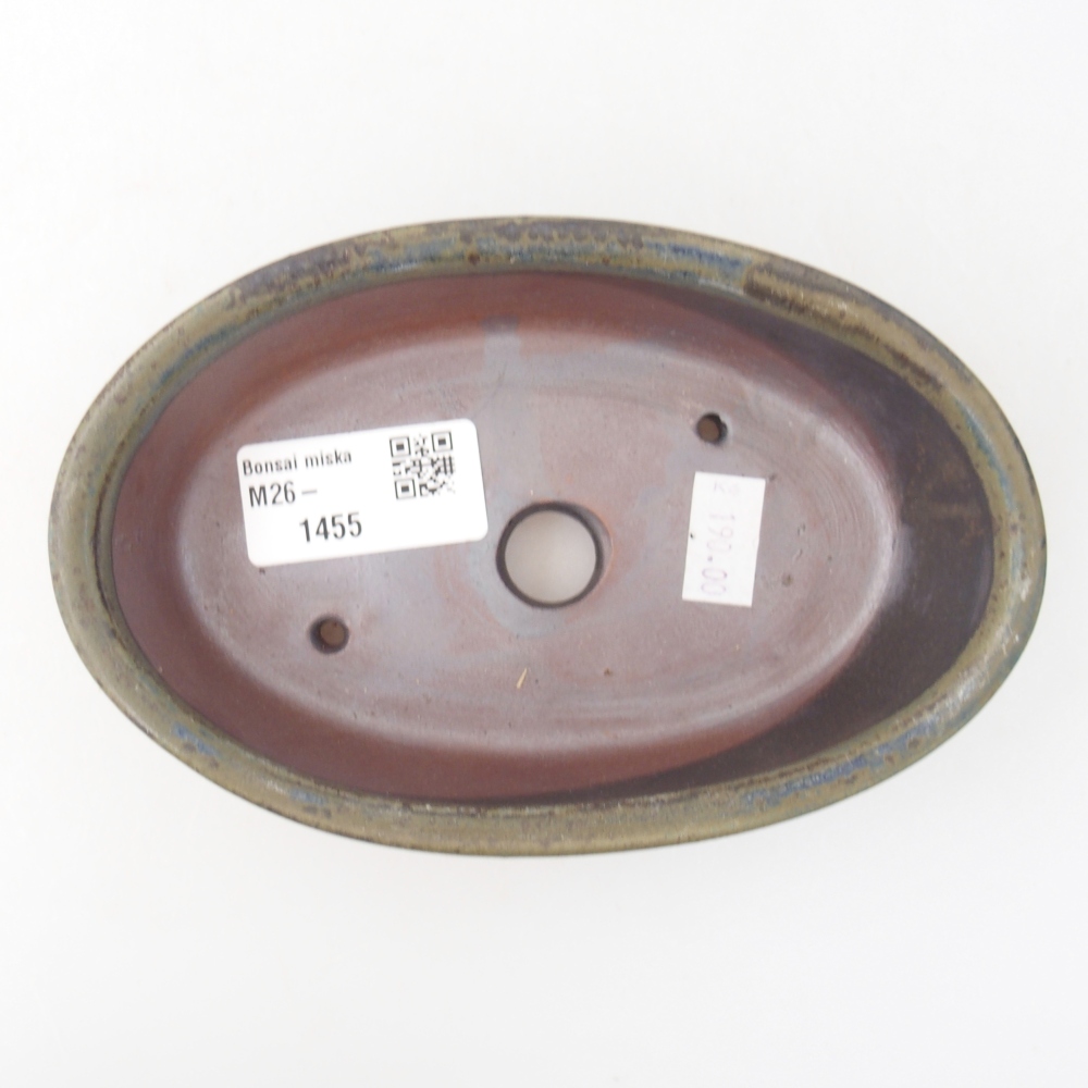 Ciotola per bonsai in ceramica 15 x 9,5 x 4 cm, marrone