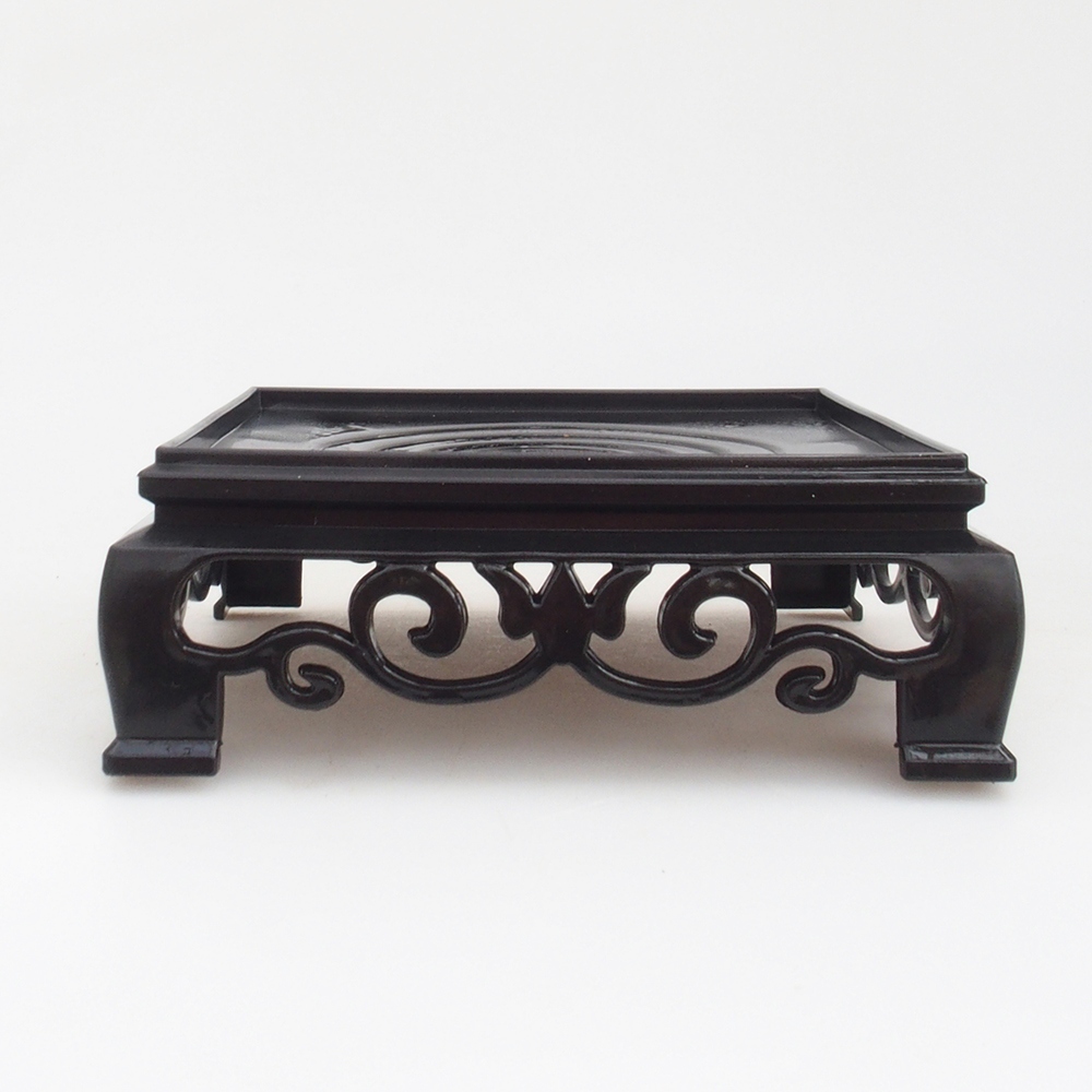 Tavolo bonsai quadrato in plastica 14,5 x 14,5 x 5 cm, colore nero