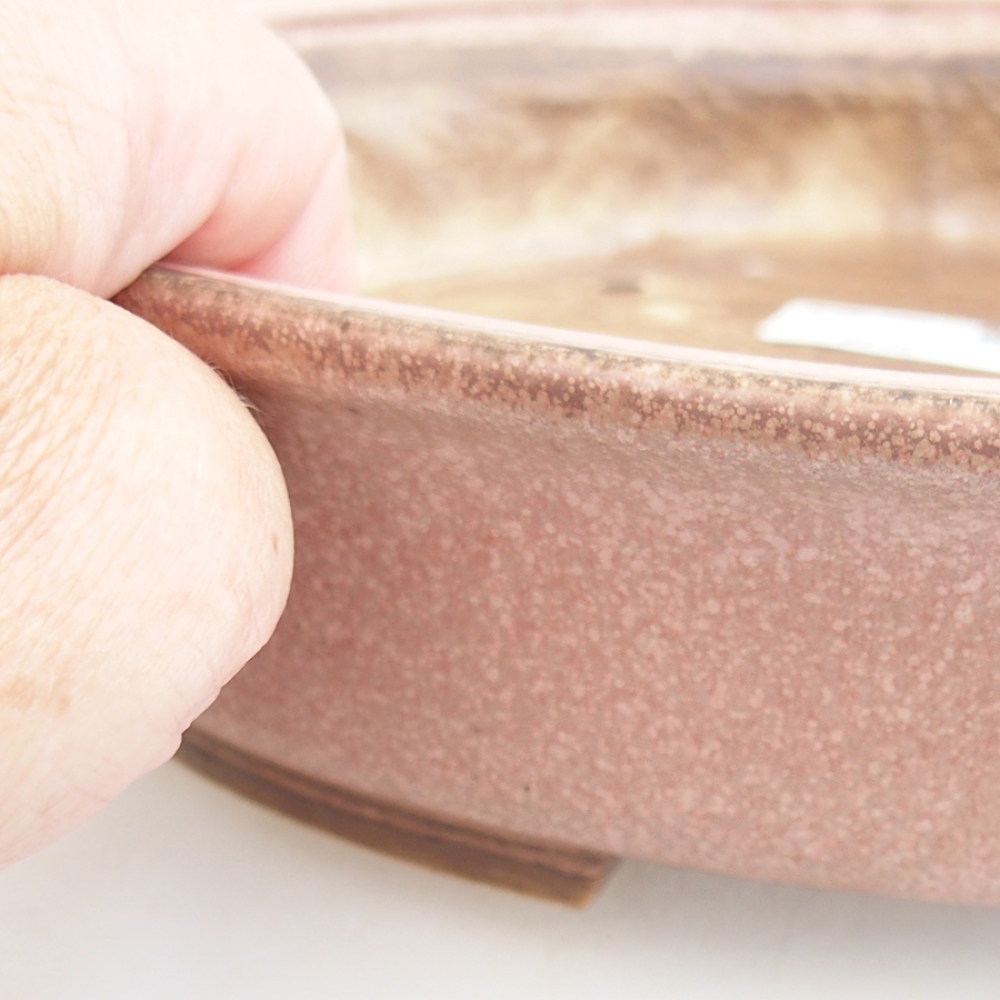 Ciotola bonsai in ceramica 25,5 x 23 x 5,5 cm, rosa