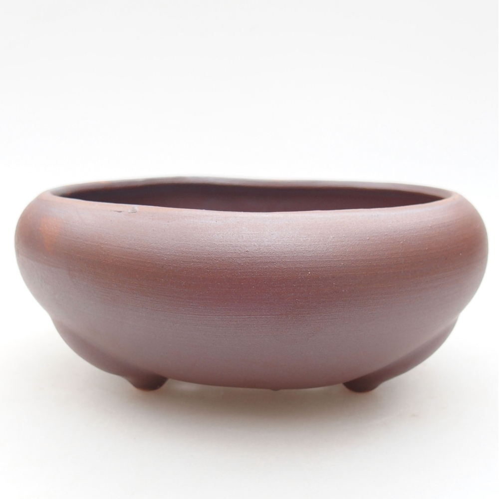 Ciotola bonsai in ceramica 14 x 14 x 6,5 cm, colore metallo