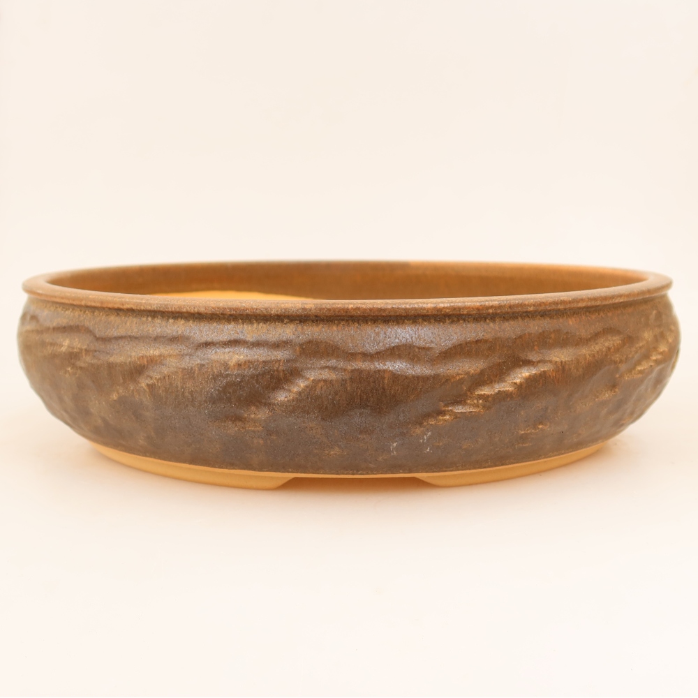 Vaso da bonsai in ceramica 31 x 31 x 7,5 cm, colore marrone