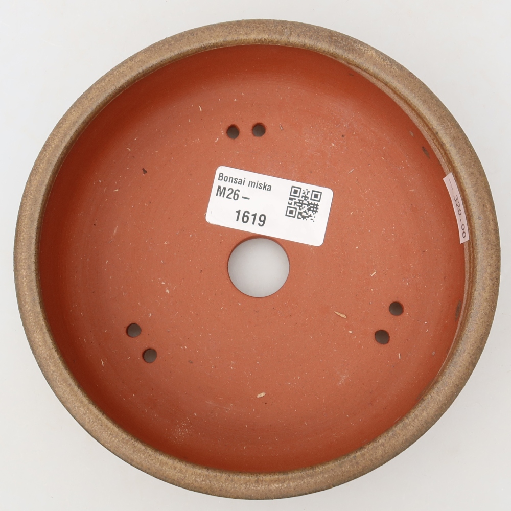 Vaso per bonsai in ceramica 14,5 x 14,5 x 4,5 cm, colore marrone