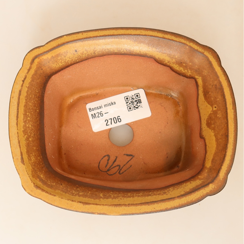 Ciotola in ceramica  13 x 10,5 x 5,5 cm, colore giallo