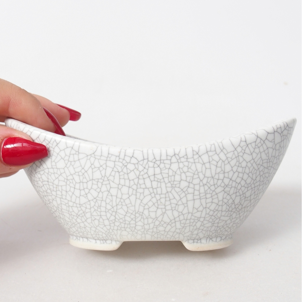 Ciotola bonsai in ceramica 12,5 x 6,5 x 5,5 cm, colore raku