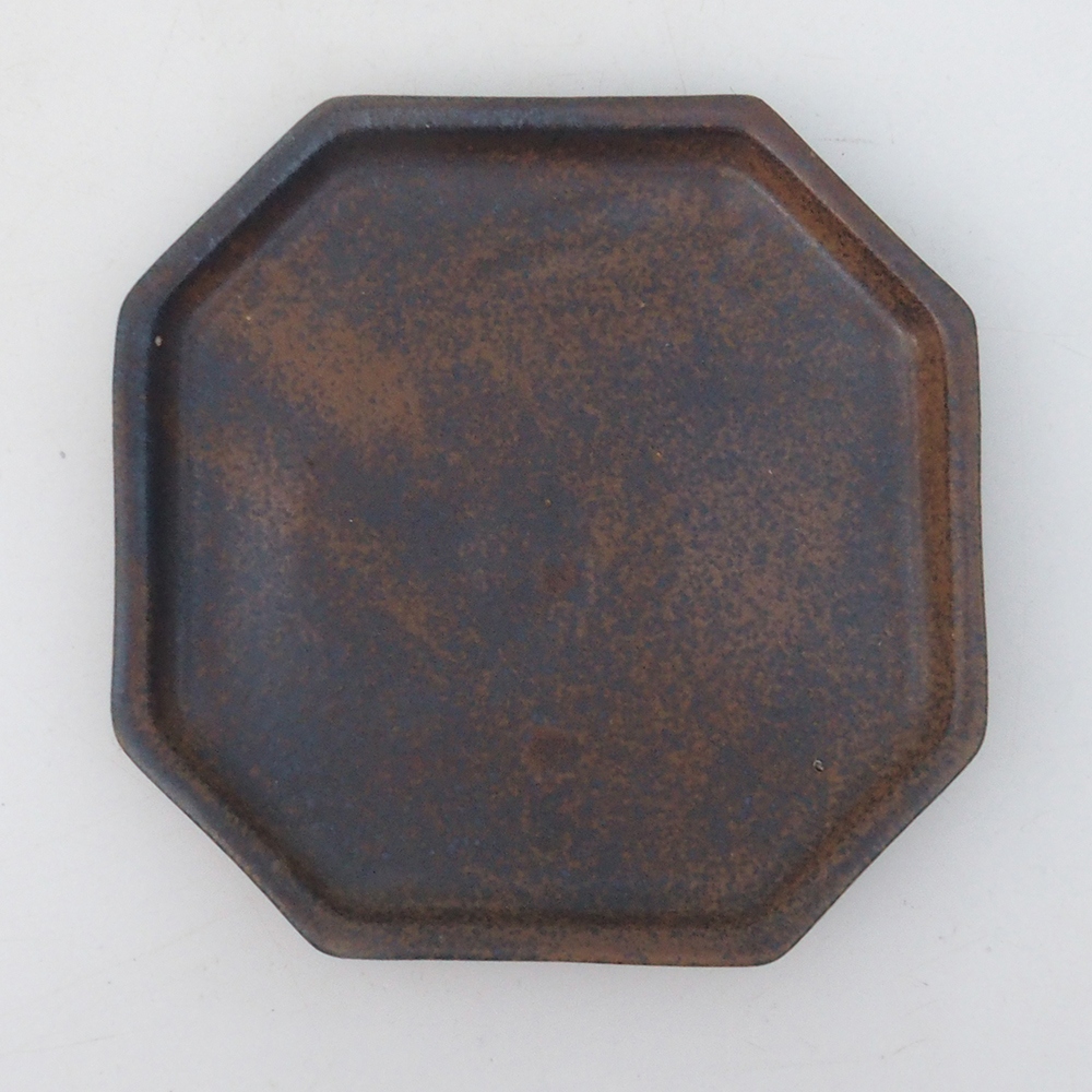 Ciotola in ceramica H13 -12 x 12 x 1 cm - marrone