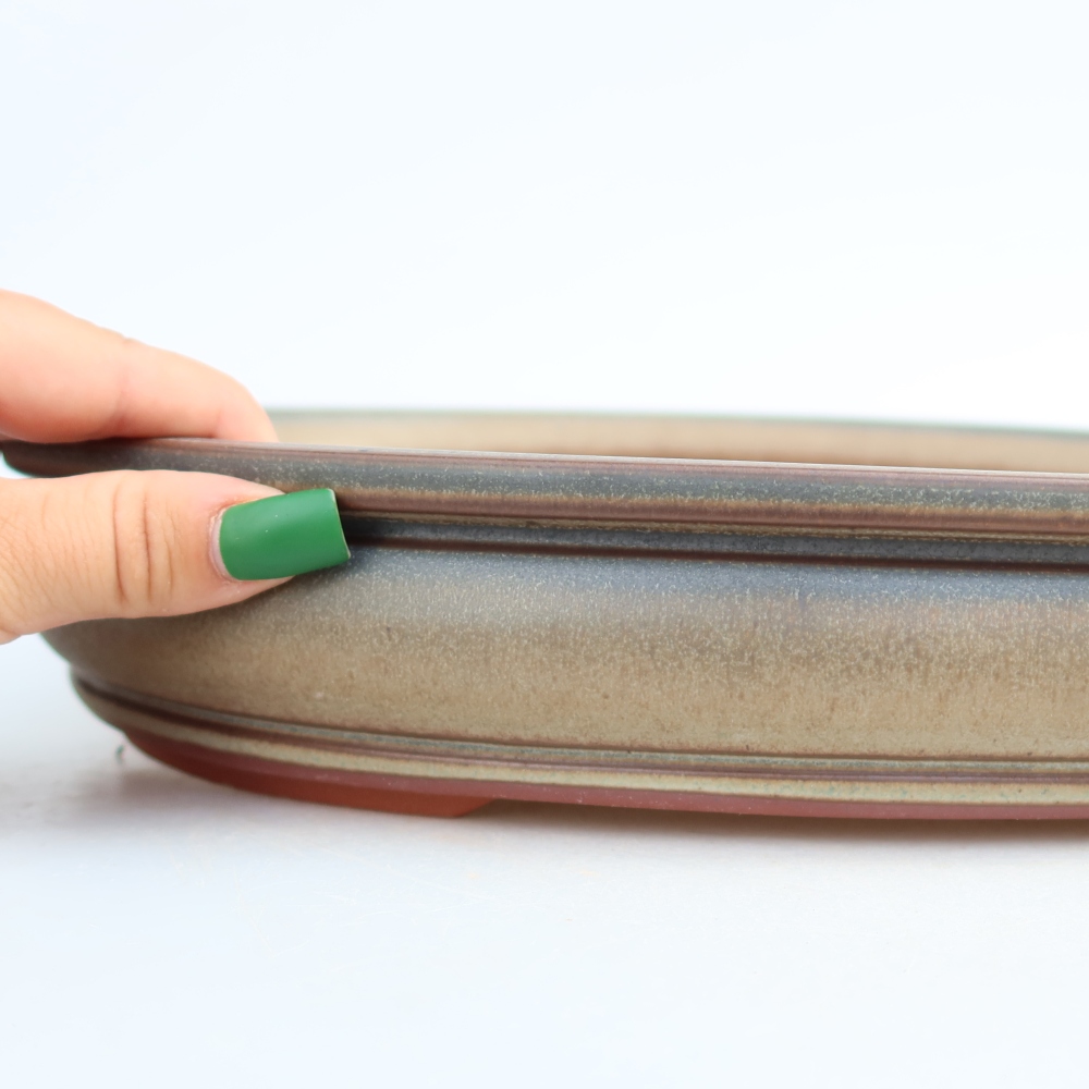 Ciotola in ceramica  31 x 23,5 x 5,5 cm, colore marrone
