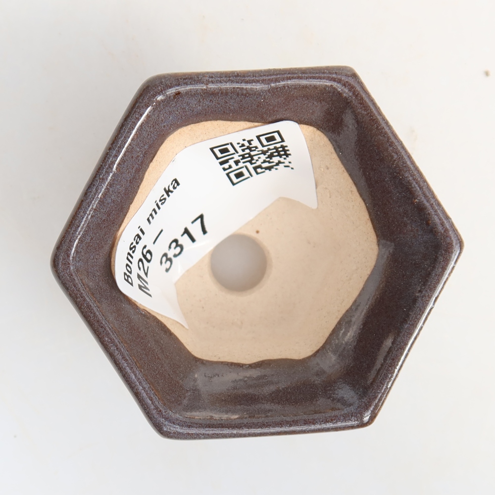 Vaso in ceramica per bonsai, 5,5 x 5 x 3 cm, colore grigio
