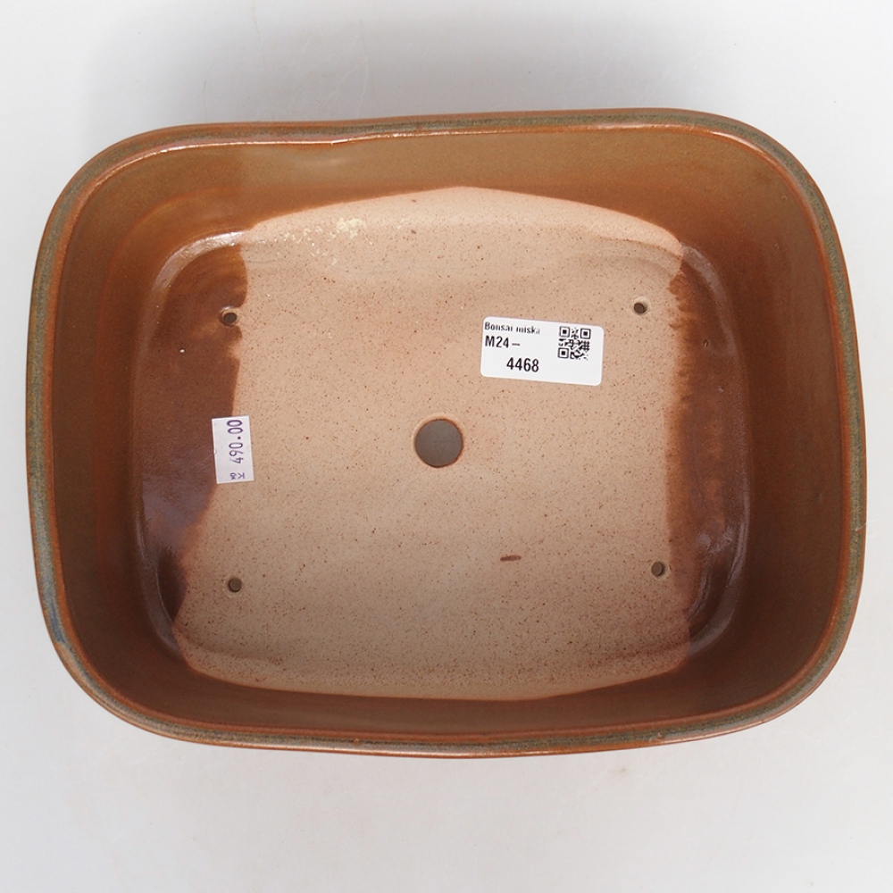 Ciotola per bonsai in ceramica 23,5 x 18 x 7,5 cm, marrone