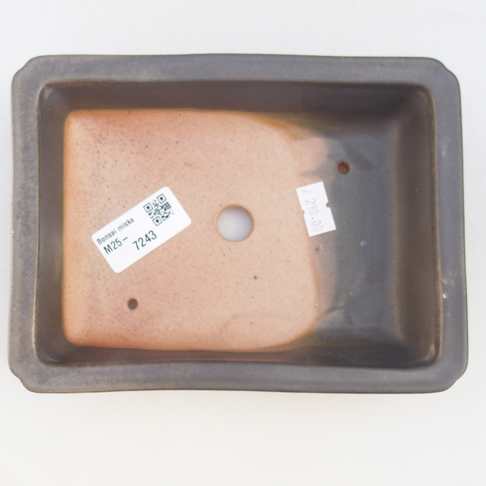 Ciotola bonsai in ceramica 26 x 26 x 8 cm, colore rosso