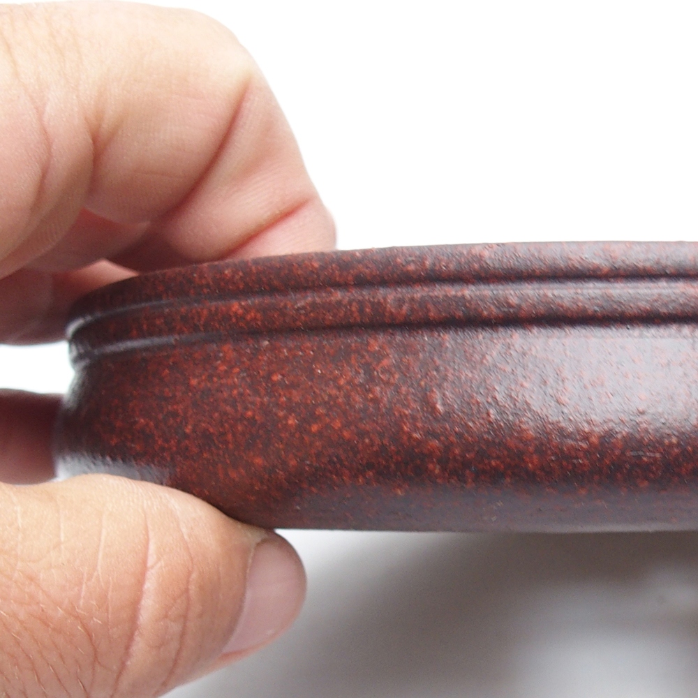 Ciotola 16 x 16 x 3,5 cm marrone-rosso