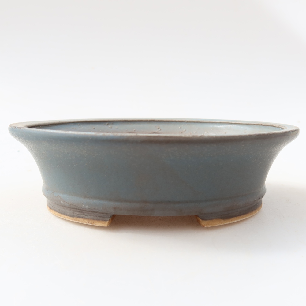 Vaso da bonsai in ceramica 14,5 x 13 x 4 cm, colore blu