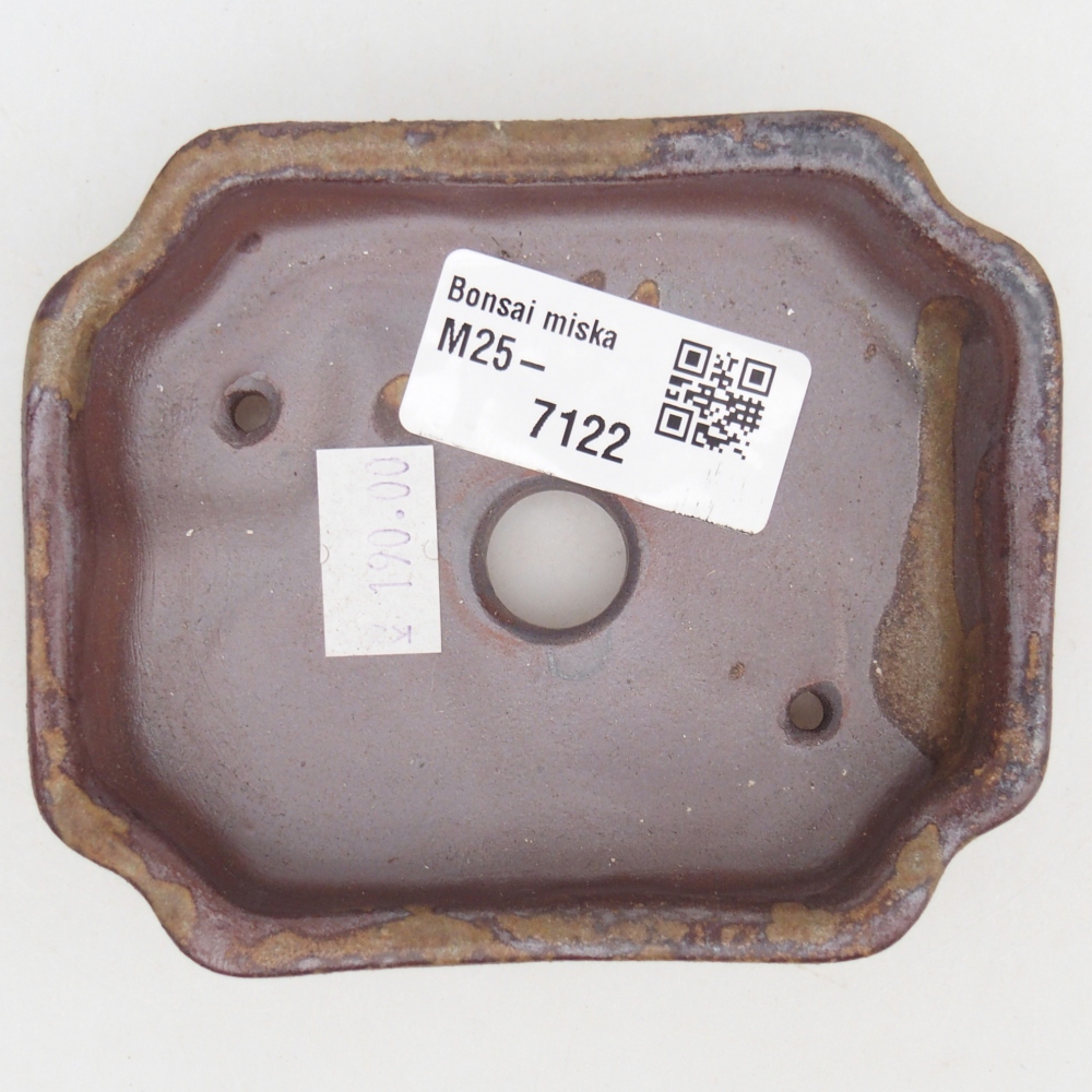 Ciotola bonsai in ceramica 26 x 26 x 8 cm, colore rosso