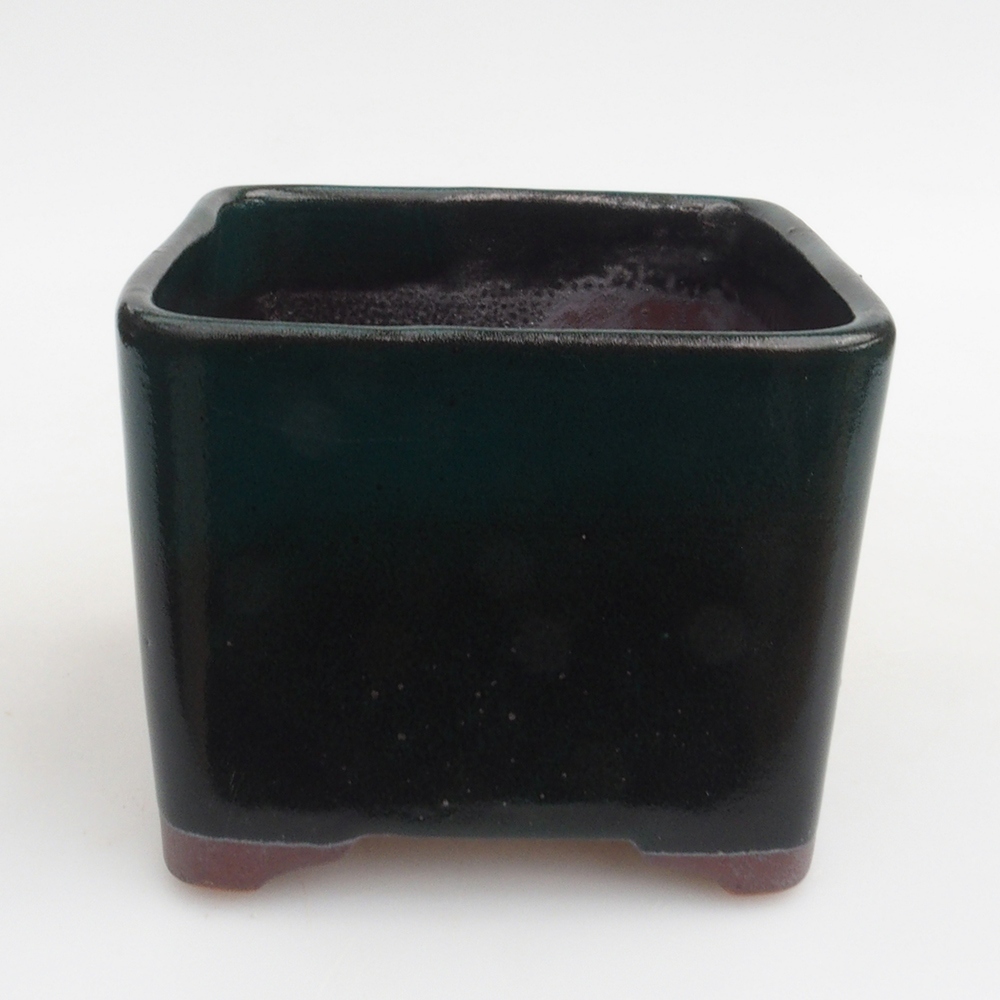 Ciotola per bonsai in ceramica 10 x 10 x 8 cm, verde