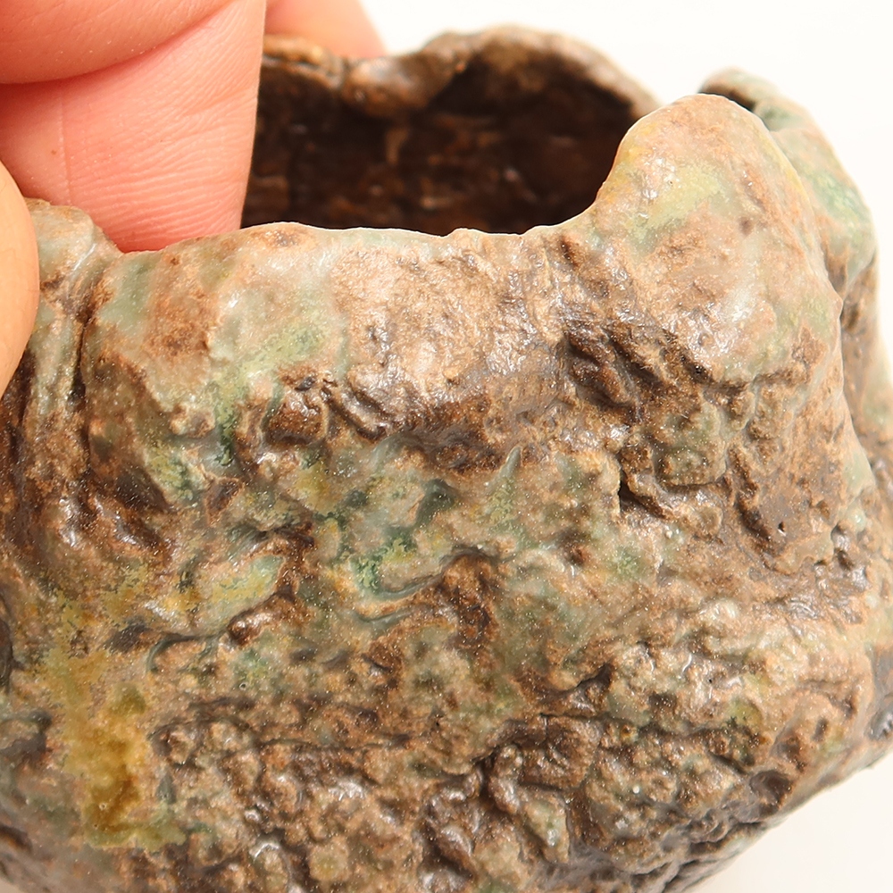 Guscio in ceramica  6 x 5 x 6 cm, colore verde