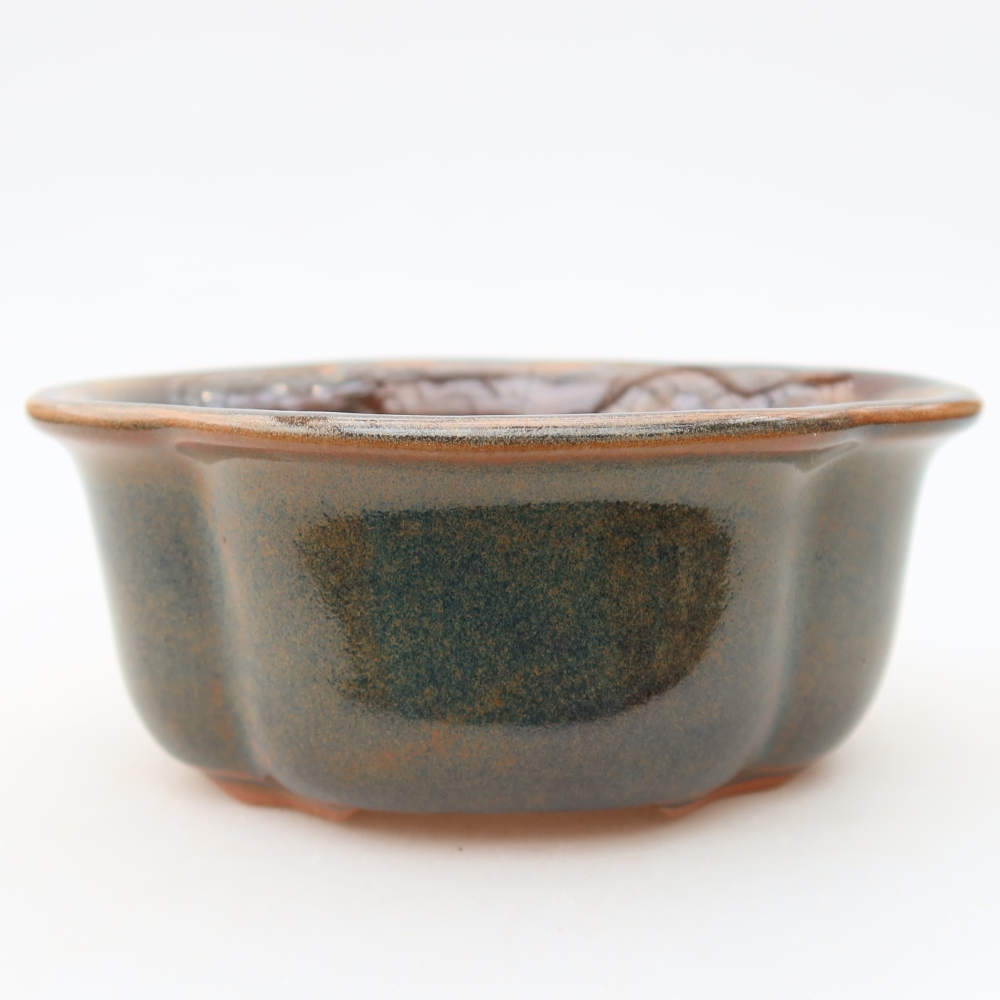 Vaso da bonsai in ceramica 13,5 x 11 x 6 cm, colore marrone
