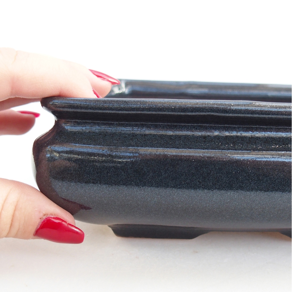 Ciotola bonsai in ceramica 26 x 26 x 8 cm, colore rosso