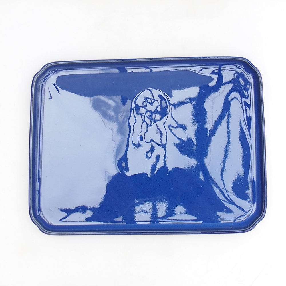 Ciotola in ceramica H07 - 28 x 19 x 1,5 cm - marrone