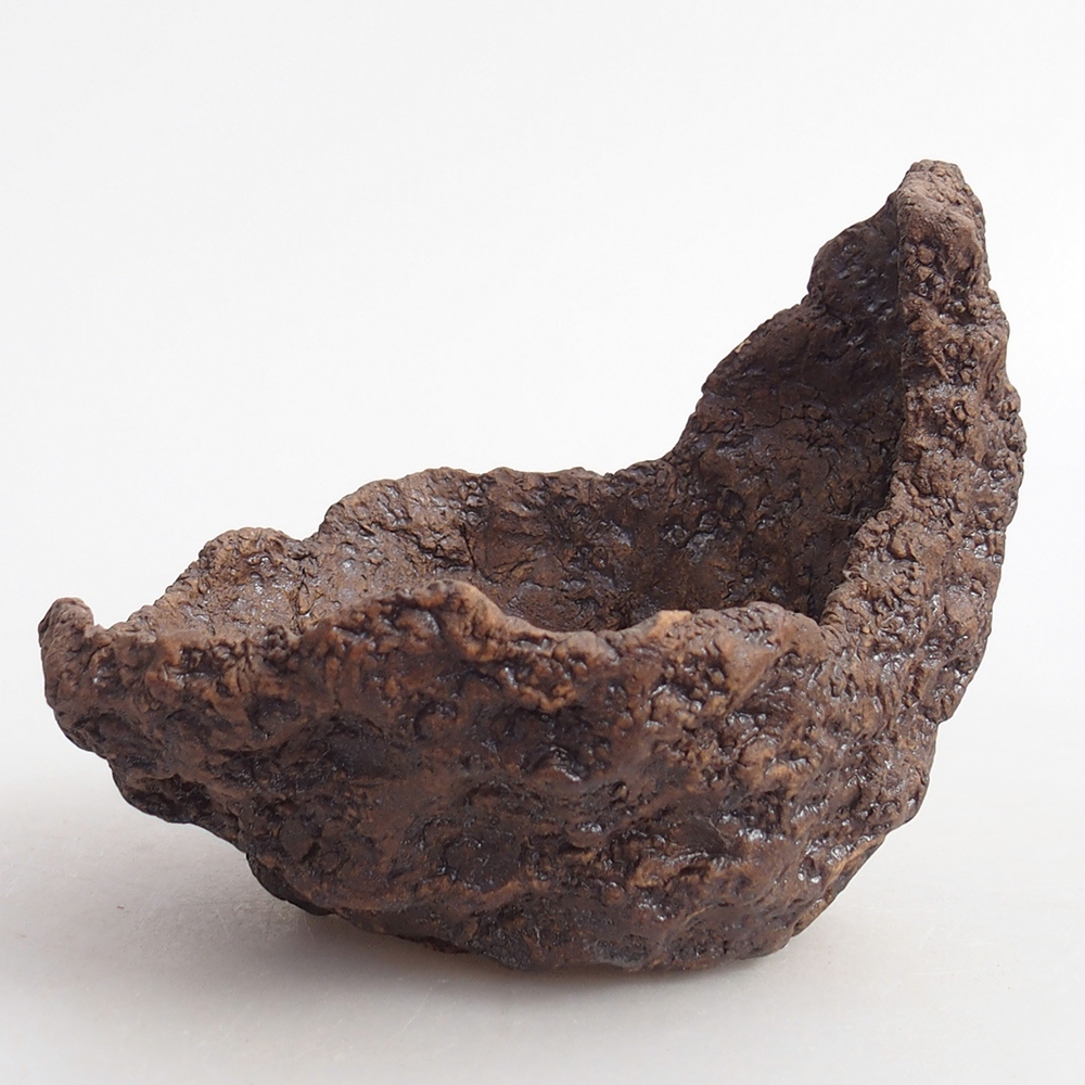 Conchiglia in ceramica 10 x 8 x 9,5 cm , colore marrone