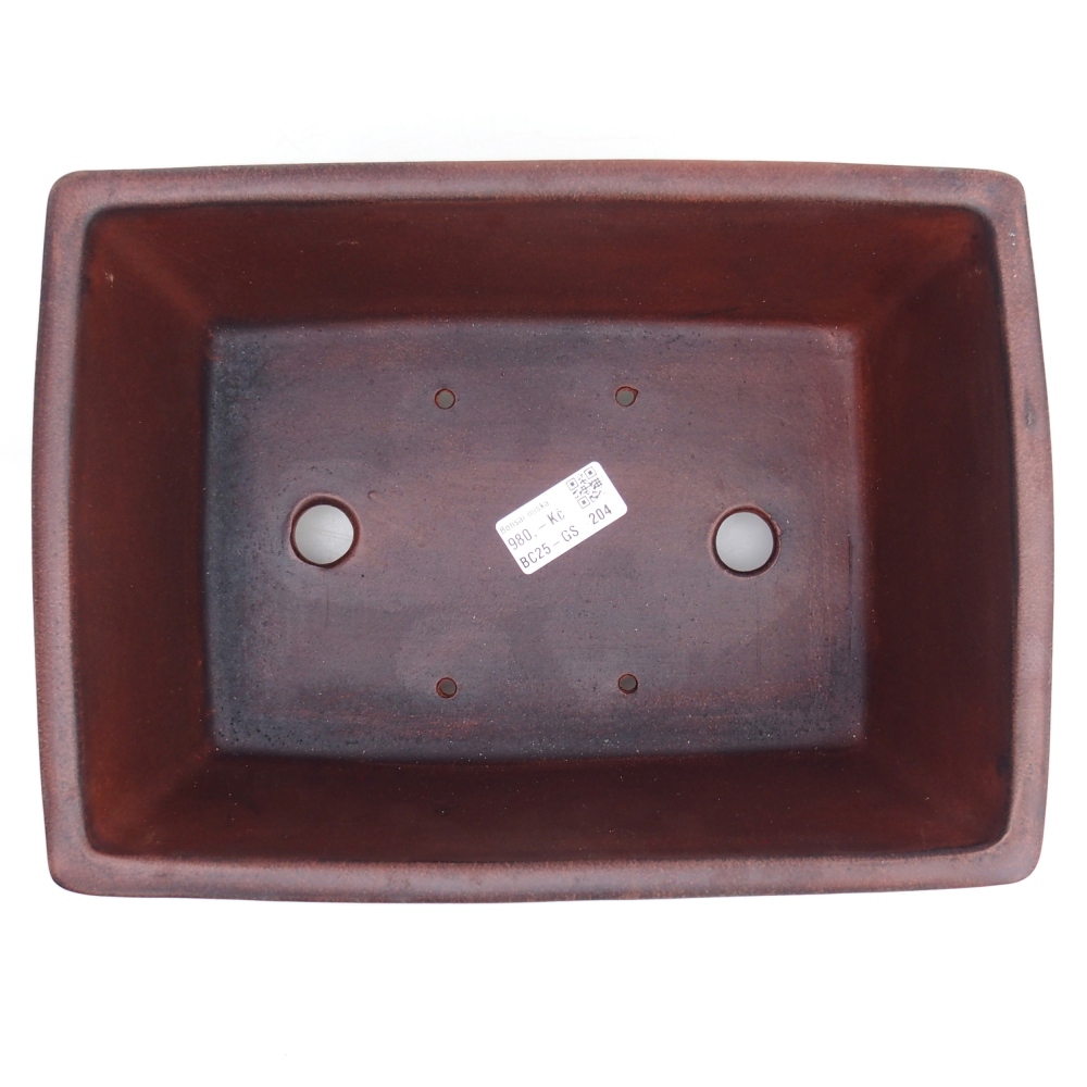 Ciotola per bonsai in ceramica 28 x 20,5 x 11 cm, marrone