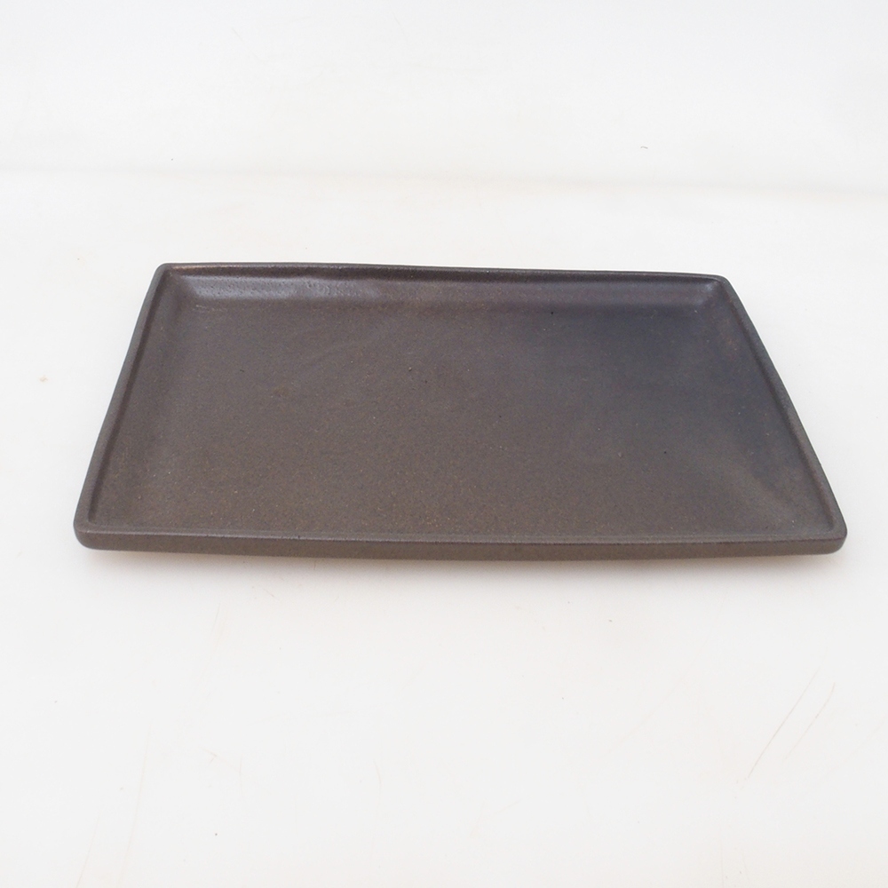Sottovaso bonsai rettangolo 22,5 x 17 x 1,5 cm - marrone