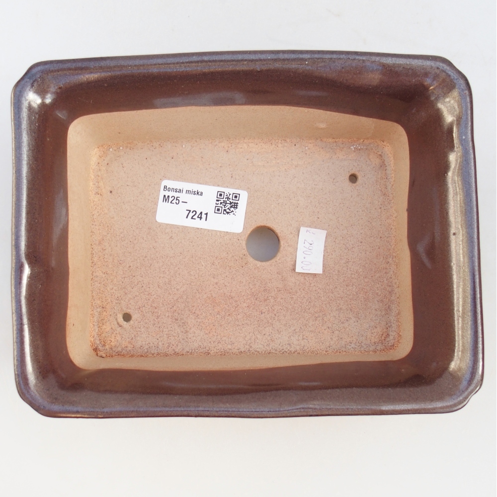 Ciotola bonsai in ceramica 26 x 26 x 8 cm, colore rosso