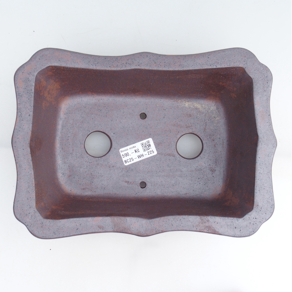 Ciotola bonsai in ceramica 27,5 x 19 x 8 cm, colore metallo