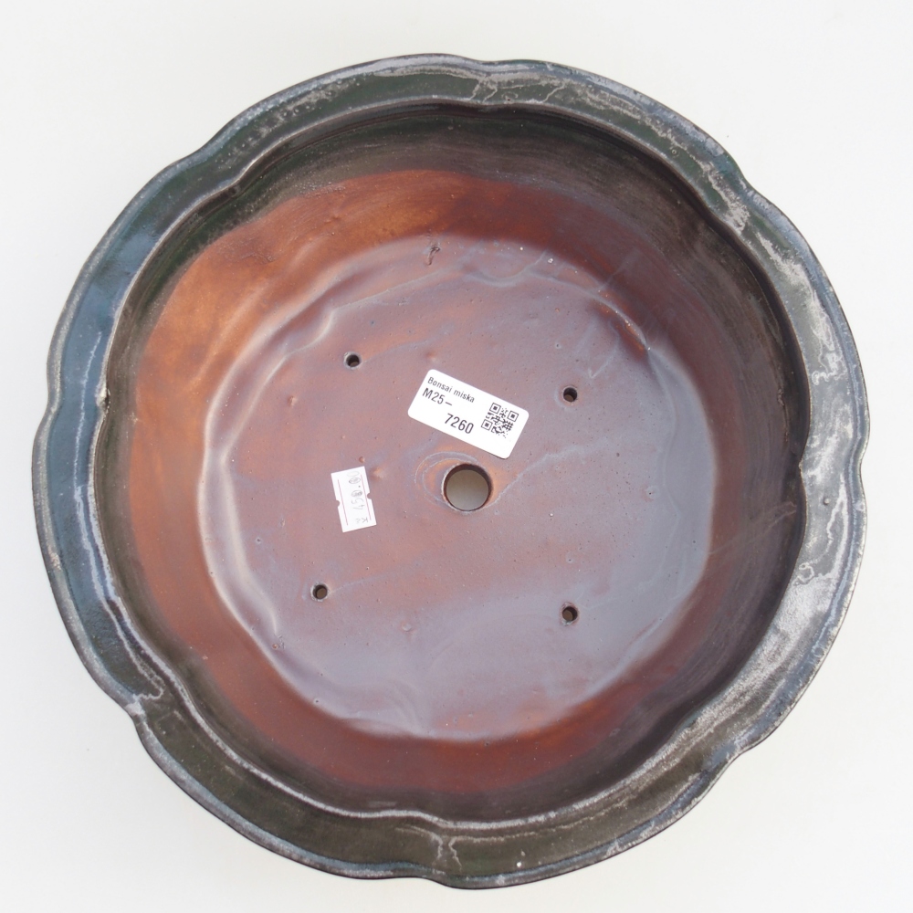 Ciotola bonsai in ceramica 26 x 26 x 8 cm, colore rosso