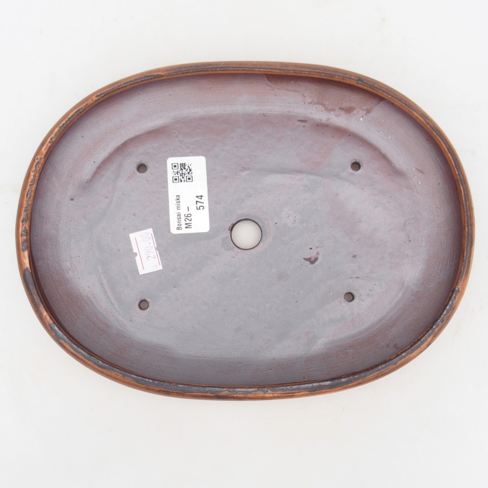 Ciotola bonsai in ceramica 22 x 17 x 3 cm, rosa