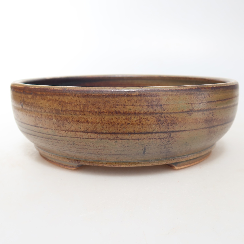 Vaso da bonsai in ceramica 19 x 19 x 6 cm, colore marrone