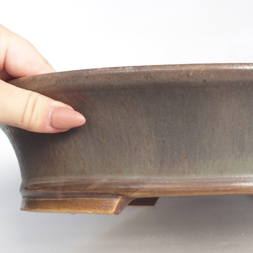 Ciotola bonsai in ceramica 32 x 29 x 7 cm, verde