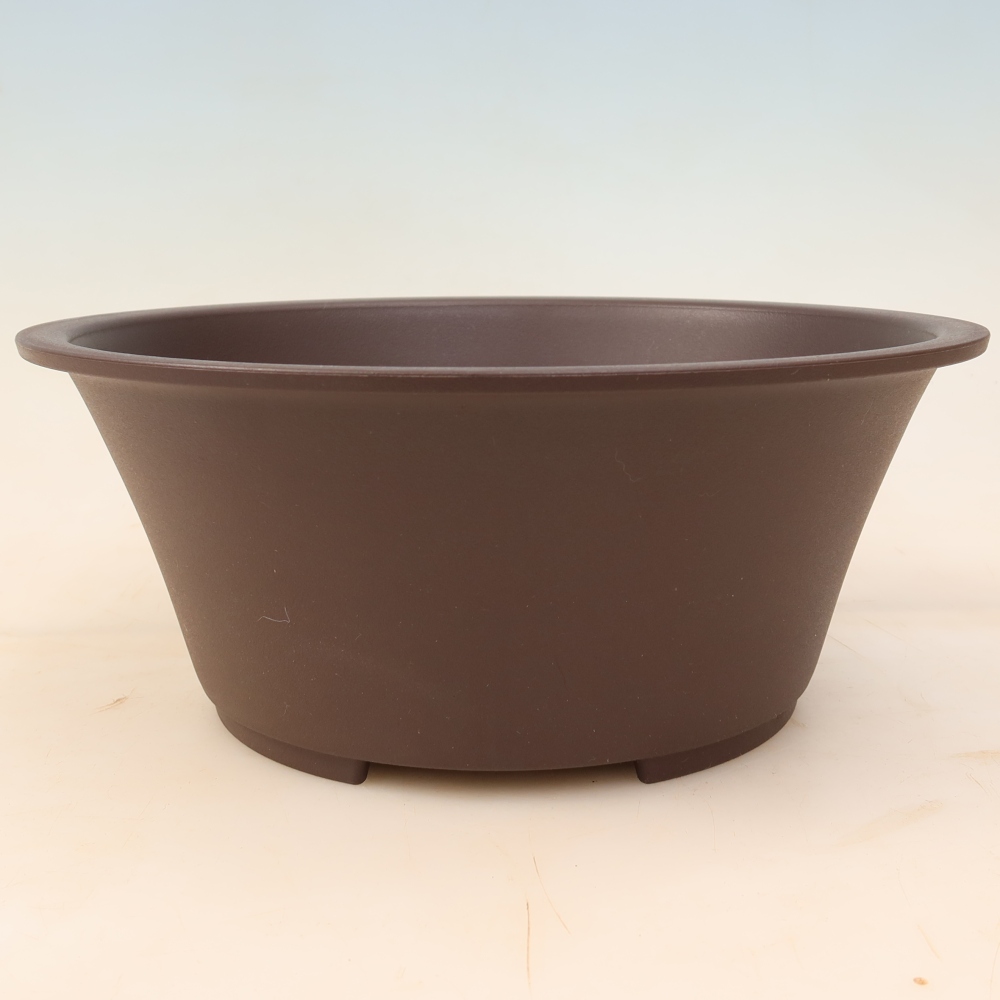 Vaso per bonsai in plastica MP-25 marrone - 26,5 x 26,5 x 11 cm