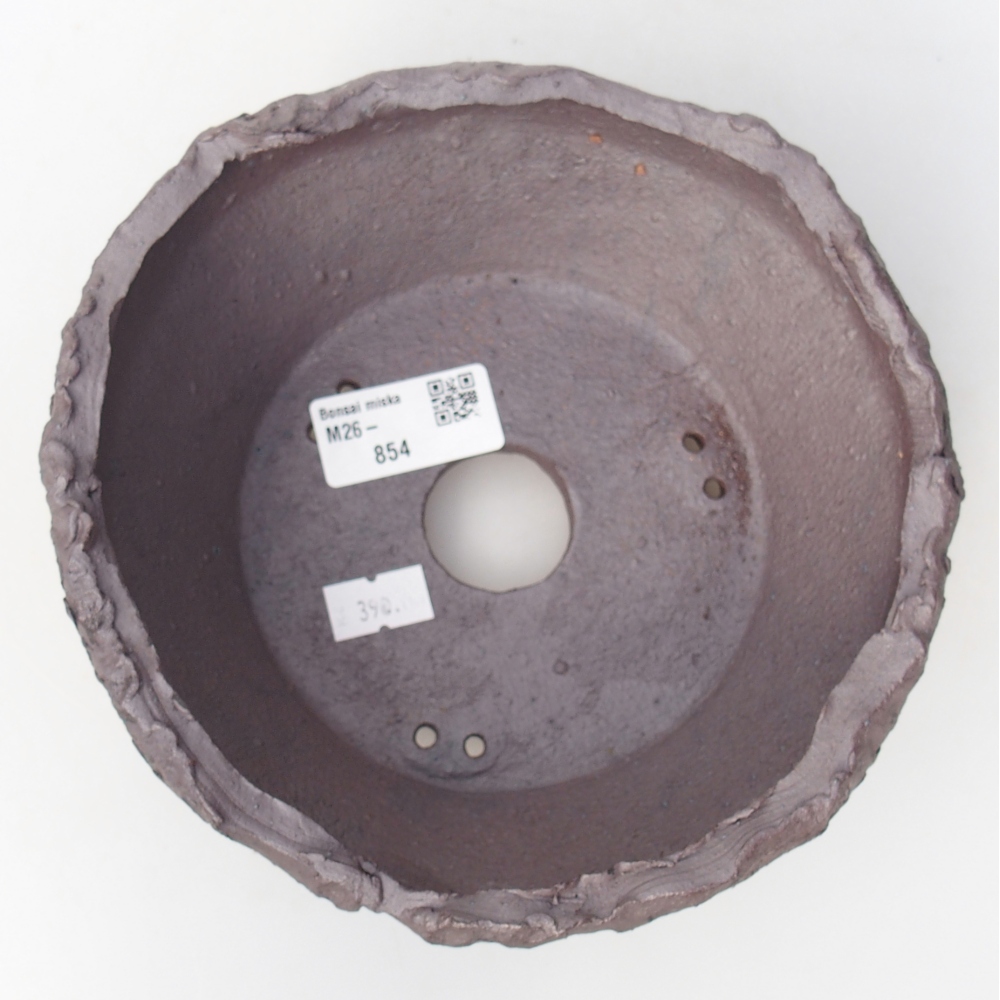 Ciotola bonsai in ceramica 17 x 17 x 7,5 cm, colore metallo