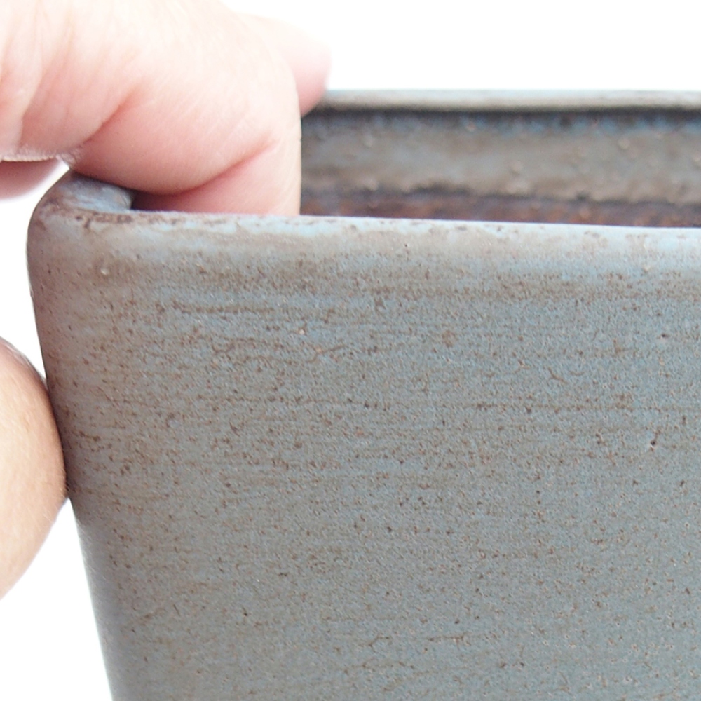 Ciotola per bonsai in ceramica 10 x 10 x 12 cm, colore blu