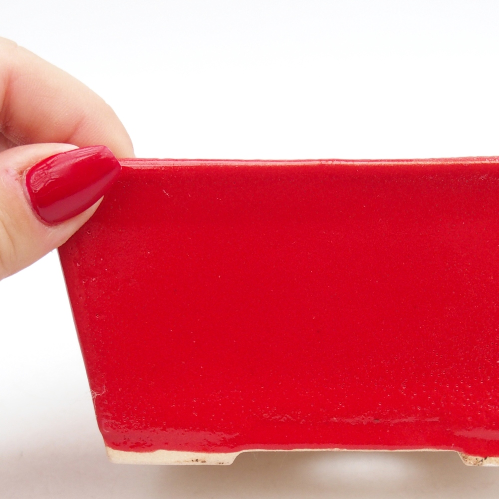 Ciotola bonsai in ceramica 26 x 26 x 8 cm, colore rosso