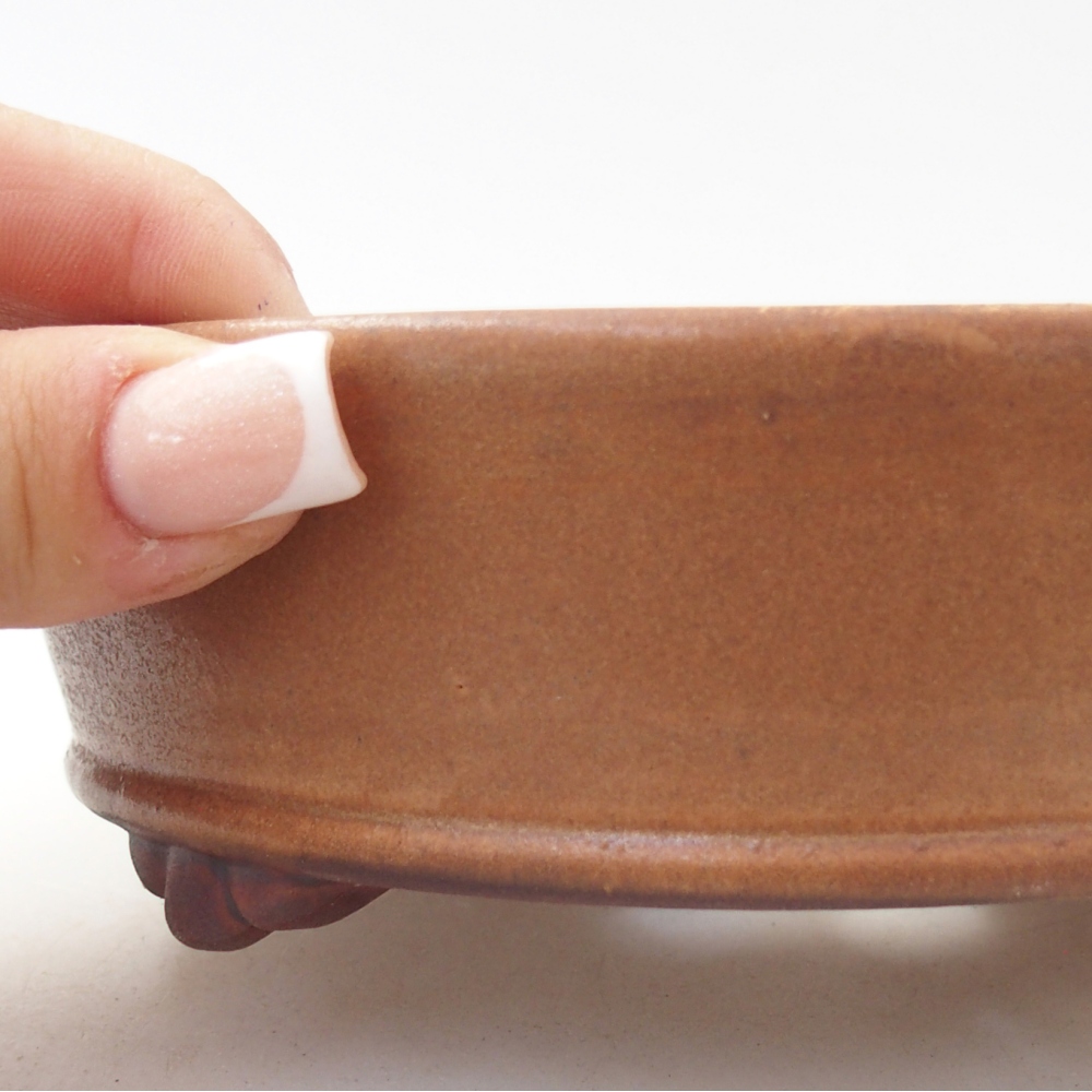 Ciotola per bonsai in ceramica 15,5 x 15,5 x 5 cm, marrone