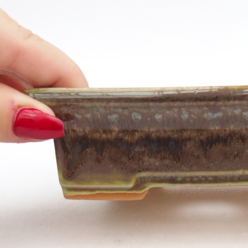 Ciotola bonsai in ceramica 26 x 26 x 8 cm, colore rosso