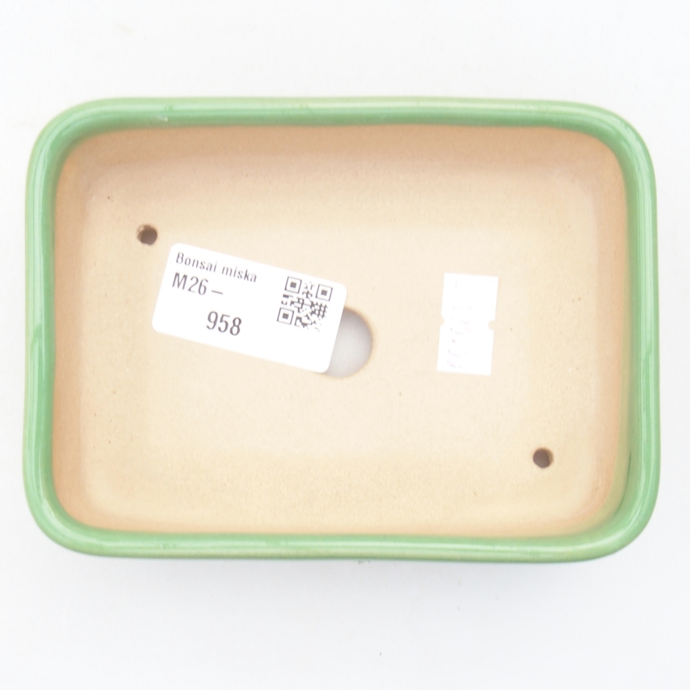 Ciotola bonsai in ceramica 12,5 x 9 x 3,5 cm, verde