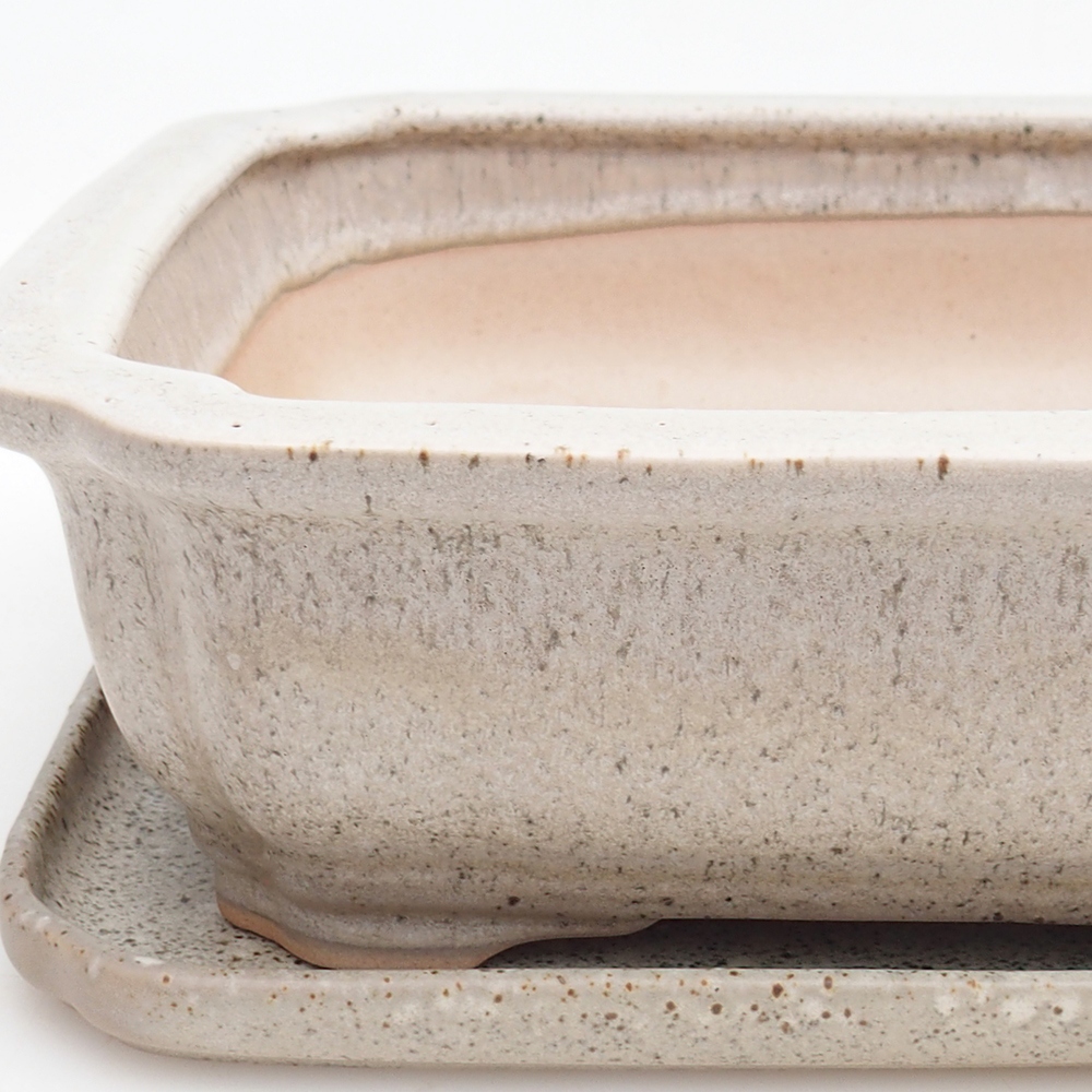 Ciotola bonsai + piattino H07 - 30 x 20,5 x 8 cm.