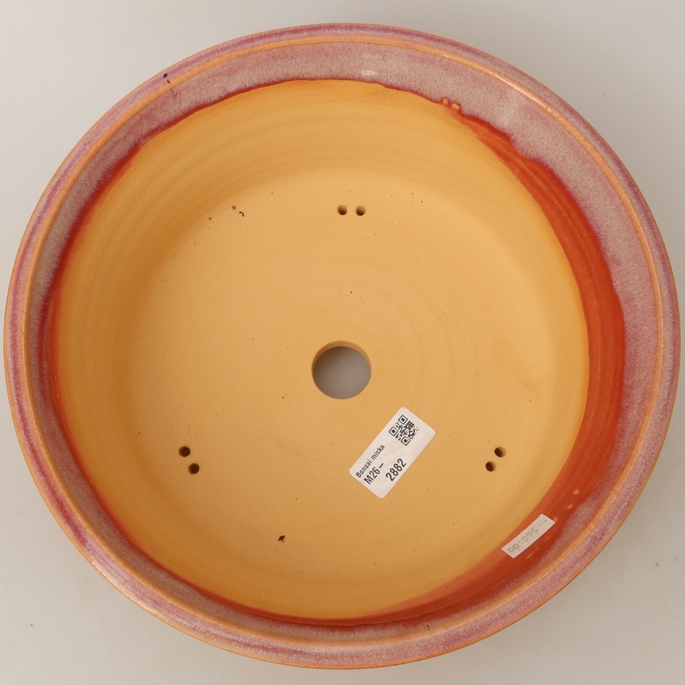 Vaso in ceramica per bonsai 27 x 27 x 9 cm, colore rosa